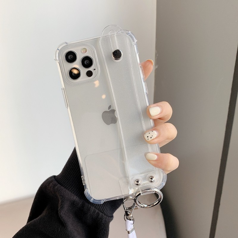 Slanted Rope Wristband Transparent Phone Case